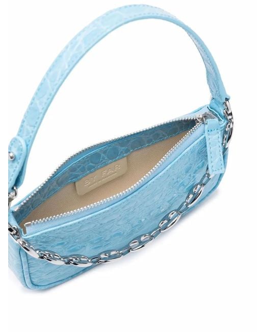 By Far Blue Mini Rachel Tote Bag