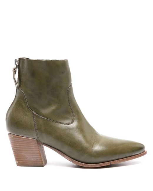 Moma Green Triumph Leather Boots