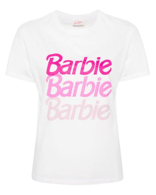 Mc2 Saint Barth X Barbie Emilie Cotton T-shirt in het Pink