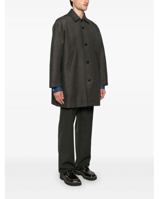 Undercover Gray Decorative-Stitching Coat for men