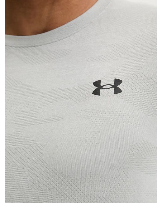 Under Armour Gray Vanish Elite Logo-Print Short-Sleeve T-Shirt for men