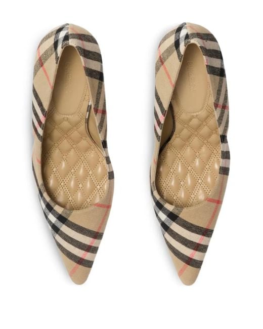 Pumps Dame A Quadri 90Mm di Burberry in Metallic