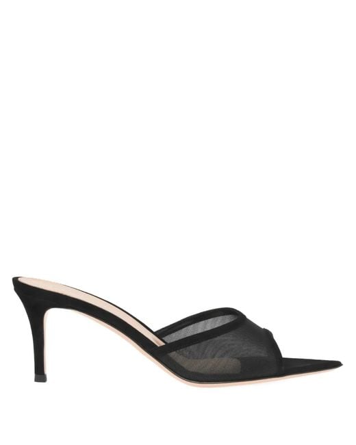 Gianvito Rossi Black 70Mm Dorotea Pointed-Toe Heeled Mules
