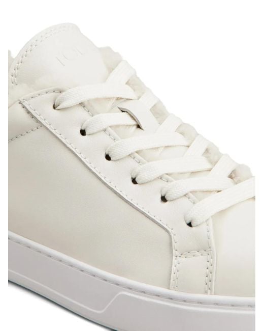 Tod's White Flat Shoes