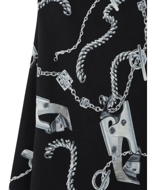 Burberry Black Knight Hardware Flared Sleeveless Dress
