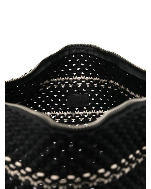 Ba&sh Black Schultertasche mit Lederbesatz