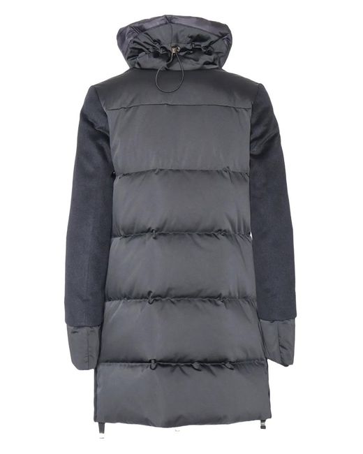 DUNO Blue Adriel Drawstring Funnel-Neck Coat