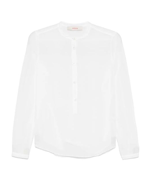 Jucca ノーカラー シャツ White