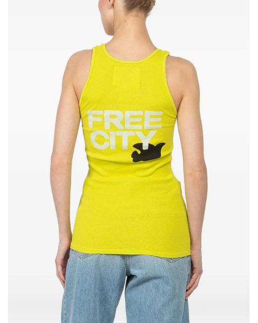 Freecity Yellow 1999 Graphic Tank Top