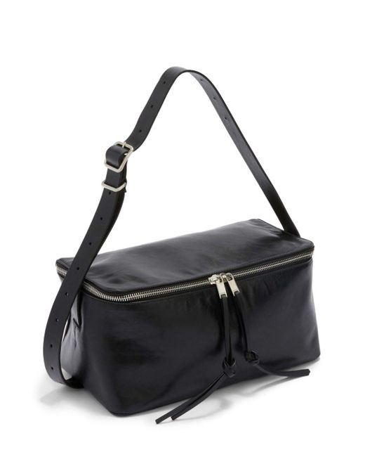 Jil Sander Black Medium Leather Shoulder Bag for men