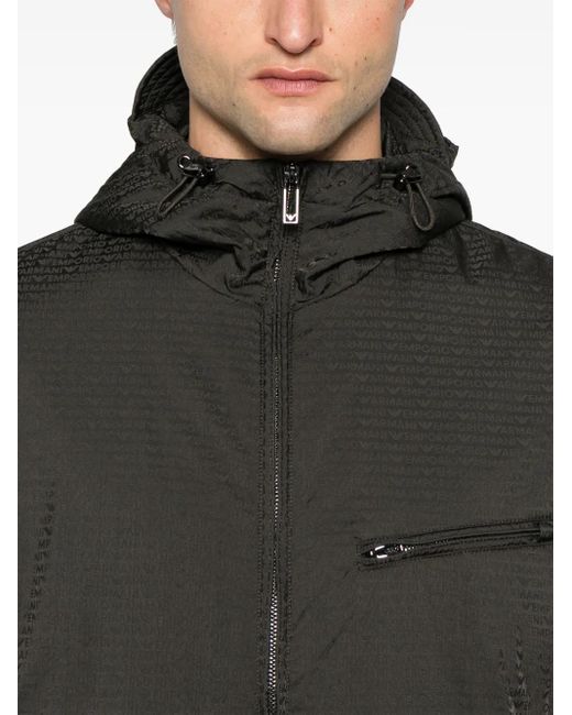 Emporio Armani Black Nylon Jacket for men