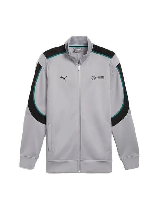 PUMA Gray X Mercedes Amg Petronas F1 Team Zip-Up Sweatshirt for men