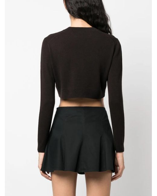 Patou Black Cropped-Pullover Mit Logo-Stickerei