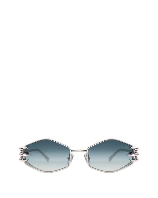 Anna Karin Karlsson Blue Lunettes De Soleil Claw Plume À Monture Géométrique