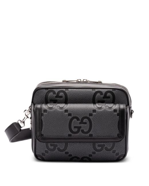 Gucci Leren Messengertas in het Black voor heren