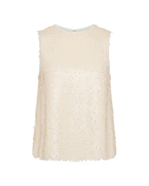 Simon Miller White Shirley Sequin-Embellished Top
