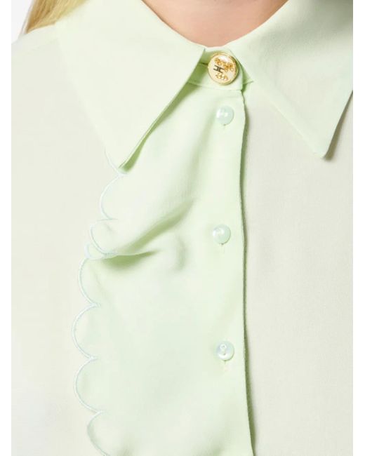 Elisabetta Franchi ラッフルディテール シャツ White