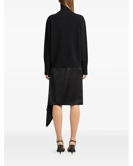 Courreges Black Zipped-Collar Sweater