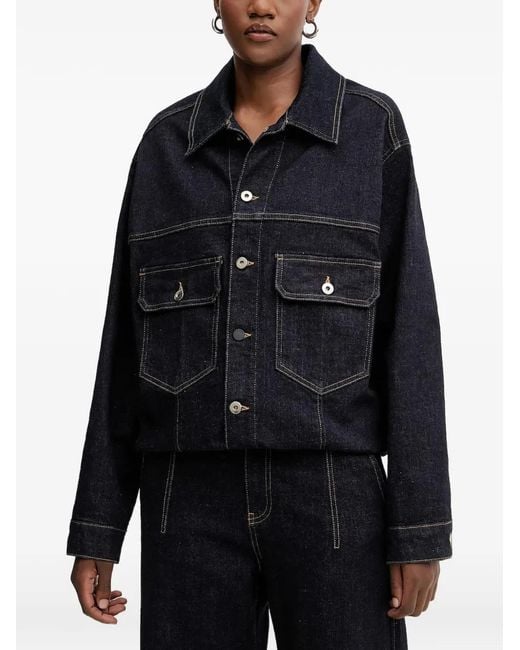 Liviana Conti Blue Hailey Pocket Jacket