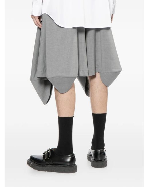 Comme des Garçons Gray Flapped Shorts for men