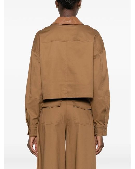Marc Ellis Natural Contrast-Collar Jacket