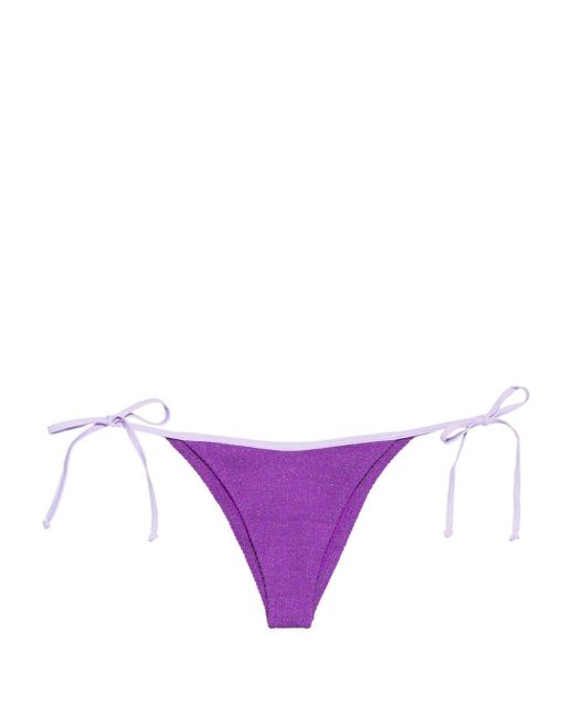 Slip bikini Marielle con logo di Mc2 Saint Barth in Purple
