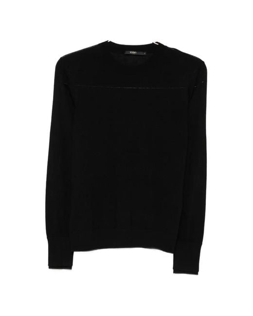 Seventy Black Fine-Knit Wool Sweater