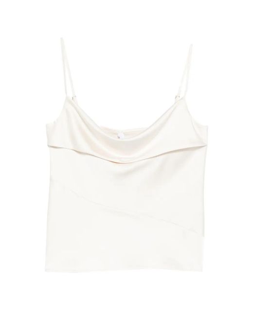 Imperial White Cowl-Neck Top