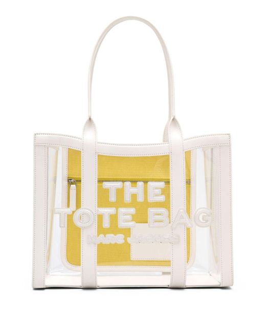 Marc Jacobs White The Clear Medium Tote Bag