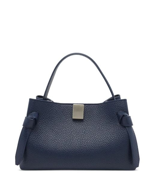 Yuzefi Blue Gyoza Knot-Detail Clutch Bag