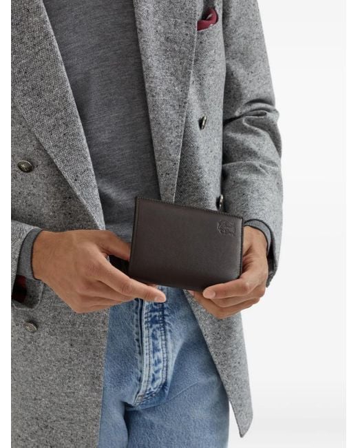 Brunello Cucinelli Portemonnaie Mit Klappe in Black für Herren