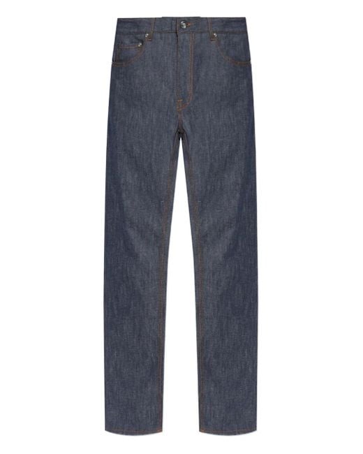 Etro Blue Contrast-Stitched Jeans for men