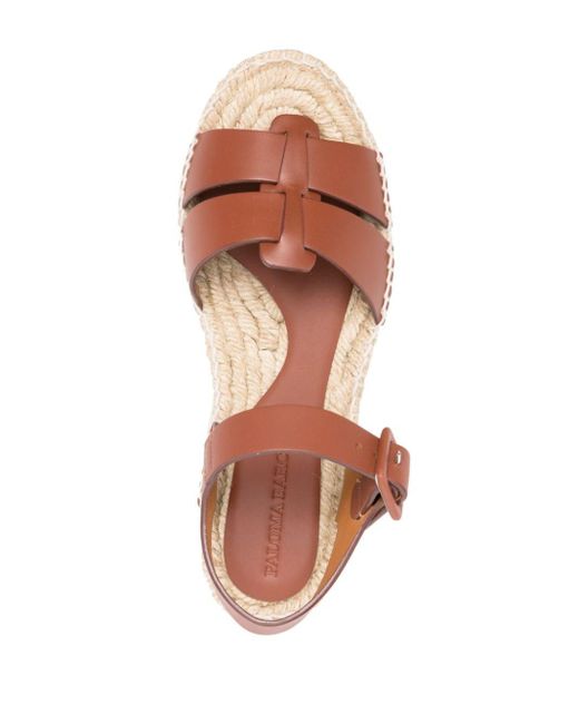 Paloma Barceló Brown Rosy Leather Sandals