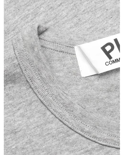 COMME DES GARÇONS PLAY Gray Cotton T-Shirt