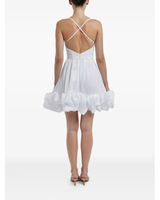 POST MERIDIEM White Backless Bustier Mini Dress