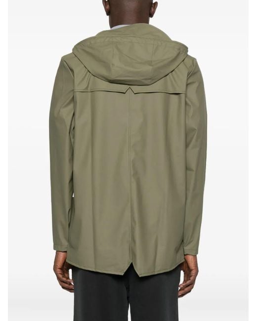 Giacca Con Cappuccio di Rains in Green