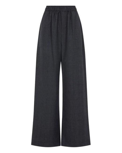 Frankie Shop Blue Elasticated-Waist Wool Pants