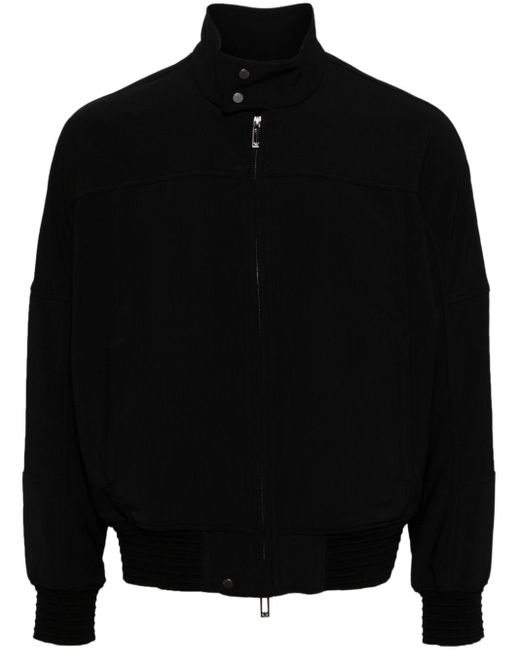 Emporio Armani Black High-neck Zip-up Jacket for men
