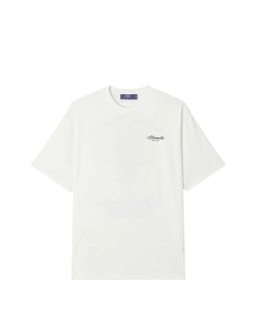 AFTERMATHS White Logo-Print T-Shirt for men