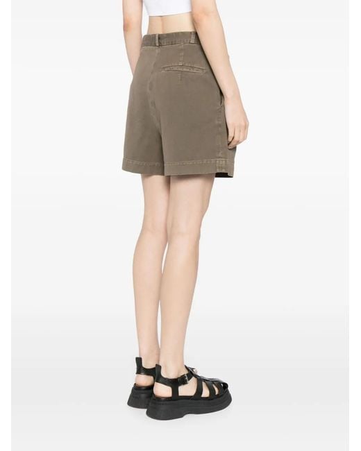 Agolde Natural Becker Pleat-Detailing Shorts