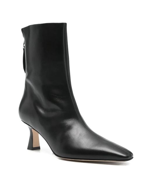 Aeyde Black Pointed-Toe Ankle Boots