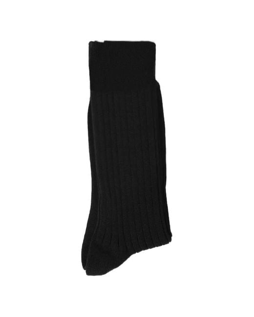 Lady White Co. White Knit Ribbed Socks for men