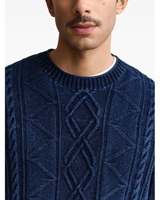 Gant Blue Cable-Knit Sweater for men