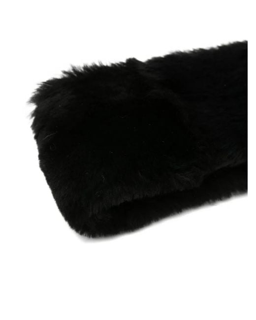 Totême Black Shearling Headband