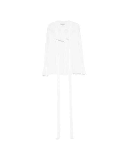 Francesco Murano White Cut-Out Blouse