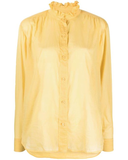 Isabel Marant Yellow Gamble Organic Cotton Shirt