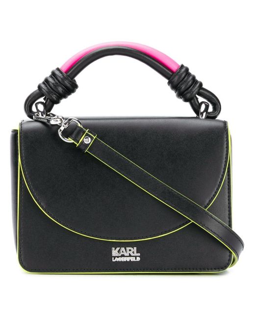 Karl Lagerfeld Black 'K/Neon' Handtasche