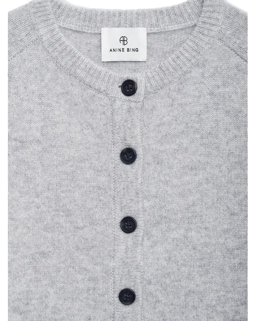 Anine Bing White Joye Button-Up Cardigan