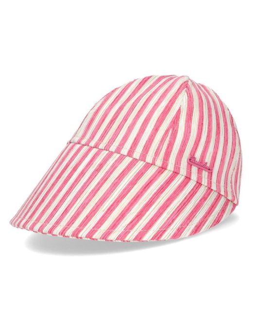 Cappello da baseball Sun a righe di Borsalino in Pink
