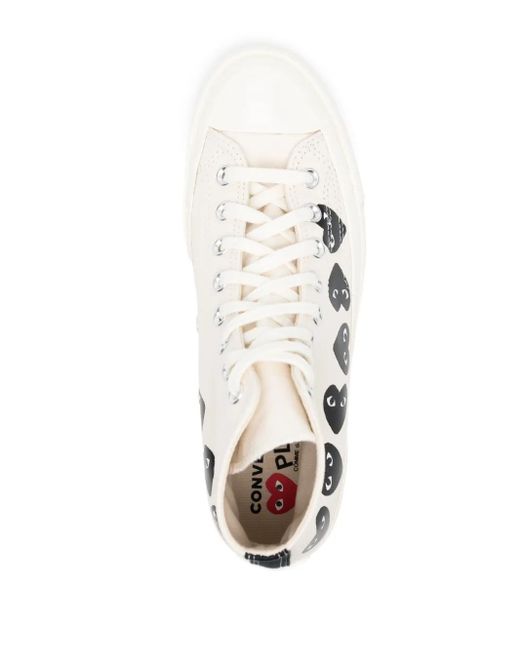 COMME DES GARÇONS PLAY White Chuck 70 High-Top Sneakers